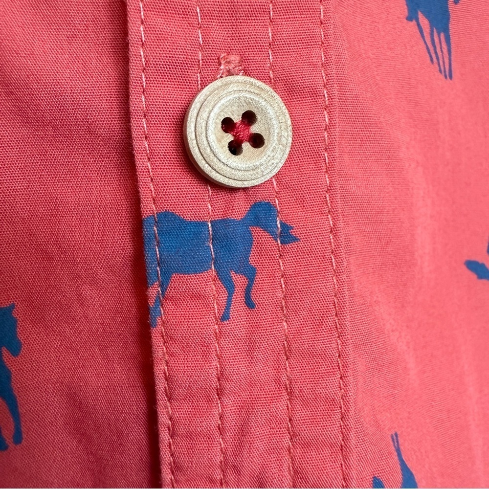 Matilda Jane x Joanna Gaines Boys Size 8 Red Horse Button-Up Shirt Short Sleeve - Picture 4 of 10